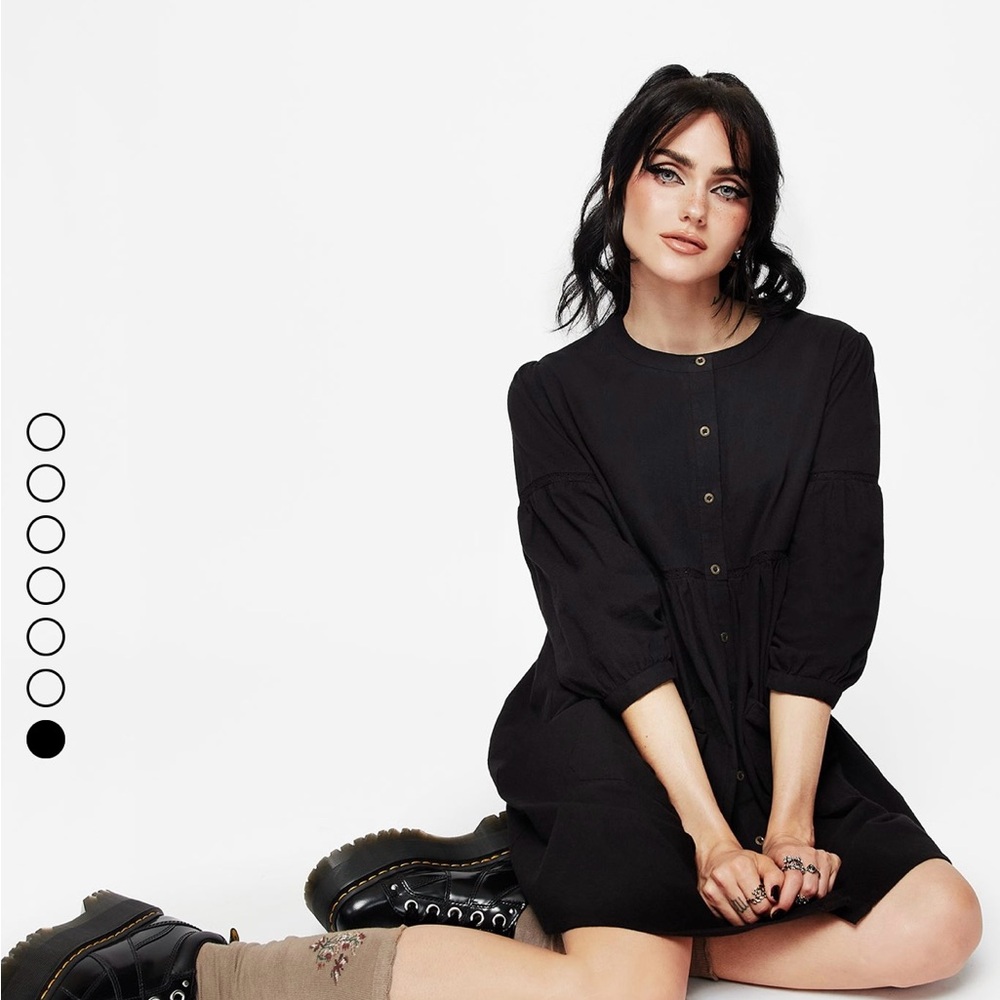 Black Button-Down Dress - image 1